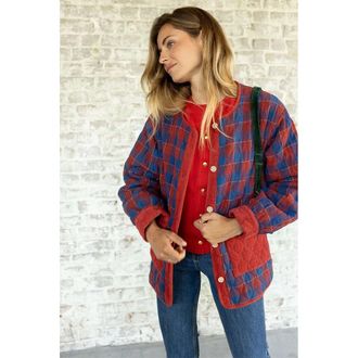 Apaches Collections Geruit jack met ronde hals, NAYANA