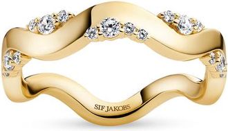 Sif Jakobs Jewellery Ring Ellera Waves Altro in 18K Gold Plated at Nordstrom, Size 8.5