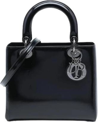 Dior Pre-owned Lady Dior Handtas - Dames - Vintage Handtas - Zwart - ONE Size - Leer - Vintage