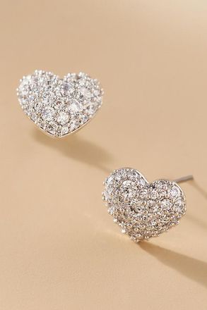 Nadri Gifted Pav&eacute; Crystal Heart Earrings