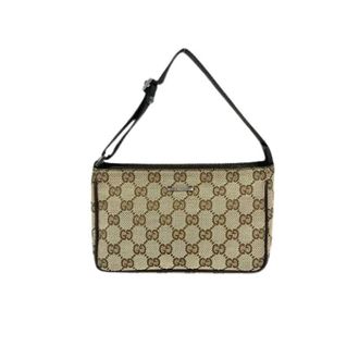 Gucci Pre-owned Mini Bags, female, Brown, Size: ONE SIZE Pre-owned GG Canvas Leather Handbag
