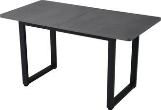 STILVORA Tavolo Da Pranzo Rettangolare In Pannello Truciolare Con Gambe Spesse E Stile Industriale - 140&times;70&times;75 Cm, Grigio E Nero