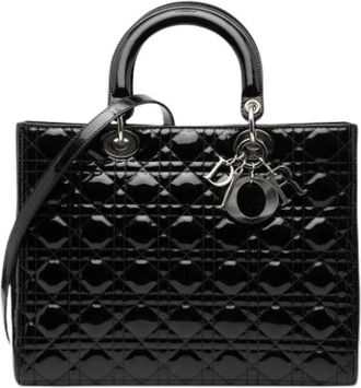 Dior Pre-owned Lady Dior - Dames - Vintage Handtas - Zwart - ONE Size - Leer - Vintage