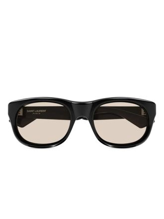 Saint Laurent Eyewear Occhiali da sole con stampa - Nero