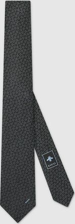 Gucci Silk Jacquard Tie, Black, Silk