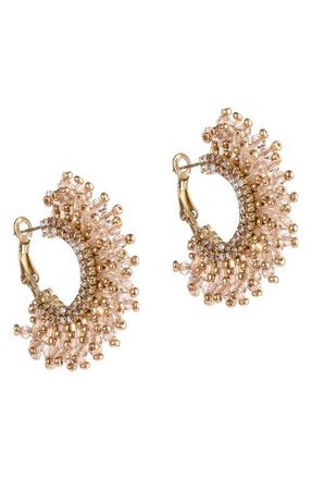 Deepa Gurnani Sierra Hoop Earrings in Champagne at Nordstrom