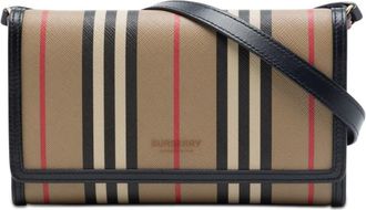 Burberry Pre-owned Burberry Icon Stripe E Canvas Hannah Wallet on Strap Unisex 7BYZEIQQIJOSTKLB