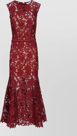 Self Portrait guipure lace sleeveless midi dress