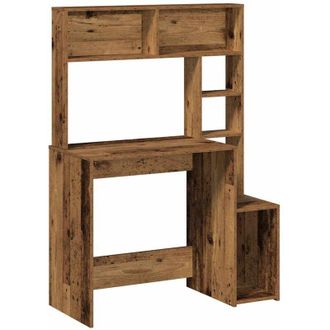 vidaXL Vidaxl - Escritorio estantes madera ingeniería envejecida 100x45x140 cm