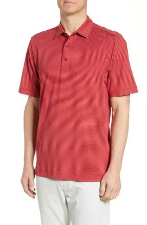 Cutter & Buck Forge DryTec Pencil Stripe Performance Polo in Cardinal Red at Nordstrom, Size 1Xb