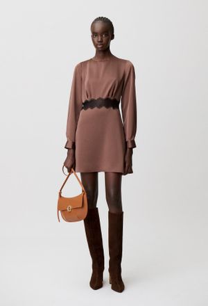 Claudie Pierlot Robe courte fluide satin&eacute;e