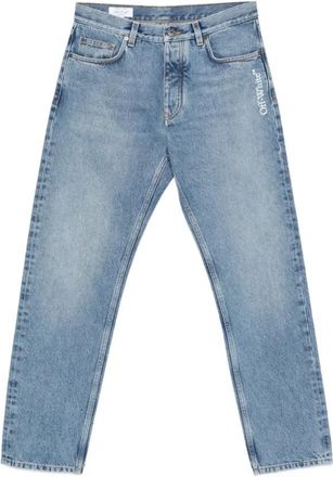 Off-white Straight Jeans - Heren - Regular Fit Jeans - Blauw - W30 - Katoen - Jeans