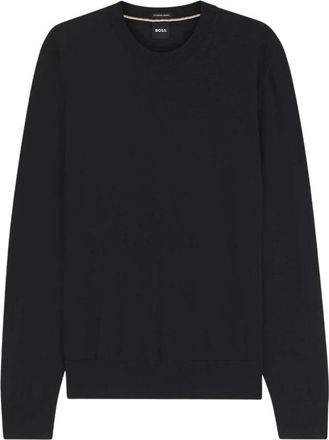 HUGO BOSS H-Leno Pullover - Heren - Truien - Zwart - Maat: 2XL Wol