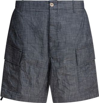 C.P. Company Mens Cargo Shorts In Chambray - Grey Cotton - Size EU 50 (Mens)