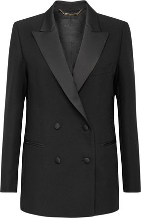 Philipp Plein double-breasted boxy blazer - women - Polyester/Viscose - M - Black