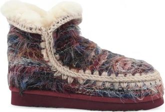 Mou Enkellaars - Dames - Winterlaarzen - Paars - 37 EU - Leer - Schoenen