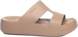 Crocs Schoenen, Dames, Beige, 40 EU, Getaway Platform H-Strap