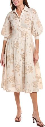 Gracia Embroidered Eyelet Shirtdress
