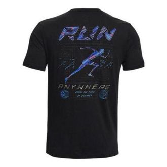 Under Armour Run Anywhere T-Shirt Black Multi 1374424-001