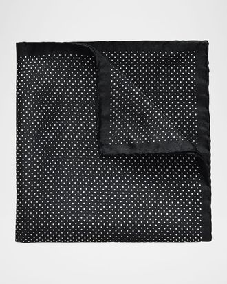 Eton Mens Polka Dot Pocket Square