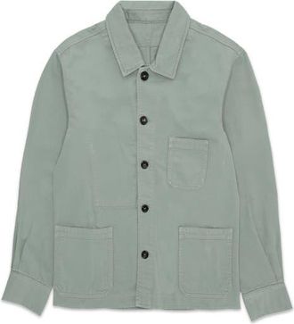 Fortela Seneca Cotton Overshirt in Aqua Green at Nordstrom, Size 46 Eu