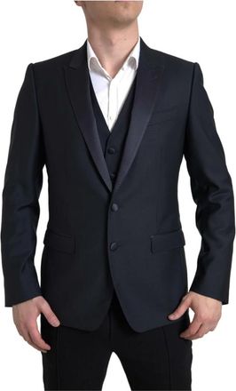 Dolce & Gabbana Martini 2-Piece Suit - Heren - Blazers - Blauw - L - Wol - Jassen