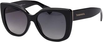 Tiffany & Co. Sunglasses, female, Black, ONE SIZE, Square Black Sunglasses Acetate Frame