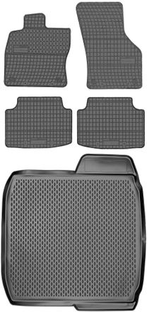 OEM Set Di Tappetini In Gomma Per Auto E Tappetino Per Bagagliaio Per Skoda Octavia Iii Liftback Dal 2013 Al 2019