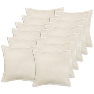 vidaXL Funda De Almohada 12 Pcs Houten Crema 45 X 45 Cm Boucl&eacute; Vidaxl