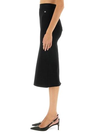 Dolce & Gabbana Slim-Fit Viscose Blend Skirt - Black