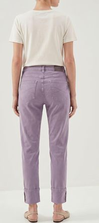 Brunello Cucinelli Cotton Cuffed Trousers - Lavender