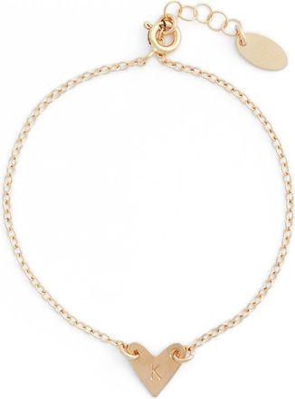 Nashelle Initial Heart Bracelet in Gold-K at Nordstrom