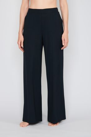 Joop Homewearhose JOOP Luxe, Damen, Gr. 42, N-Gr, schwarz, Jersey, Obermaterial: 95% Modal, 5% Elasthan, Elegant, lang, Hosen Homewearhose, weites Bein, Re