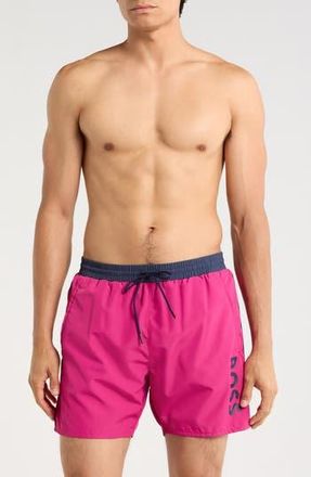 BOSS Sawfish Swim Trunks in Medium Pink at Nordstrom Rack, Size Xx-Large