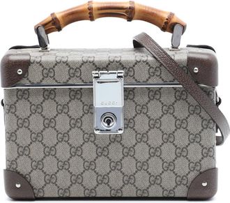 Gucci Pre-owned Gucci GG Supreme Bamboo Vanity Bag Ladies 9D2WRSRZH4X960O6