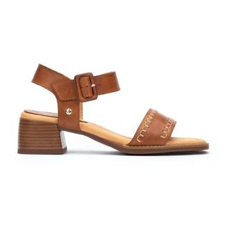 Pikolinos Comfortabele damessandaal - bruin - Dames - Sandalen met hakken - Bruin - 36 EU - Leer - Schoenen