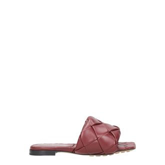 Bottega Veneta Damens Hausschuhe und Clogs aus Leder in Rot/Kirschrot