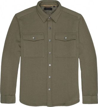 Dakota Grizzly Mens Bond French Terry Knit Shirt Jacket In Army