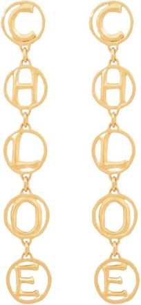 Chlo&eacute; Script Oorbellen - Dames - Oorbellen - Geel - ONE Size - Accessoires