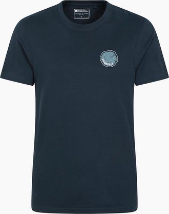 Mountain Warehouse Mens Mountain Warehouse Mens Edinburgh Tree Ring Organic T-Shirt - Navy - Size: 46