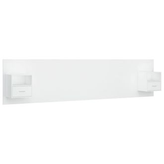 Berkfield Home Bed Headboard with Cabinets White Engineered Wood