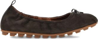 Hogan suede ballerina shoes - women - Goat Skin/Rubber/Fabric - 36.5 - Brown