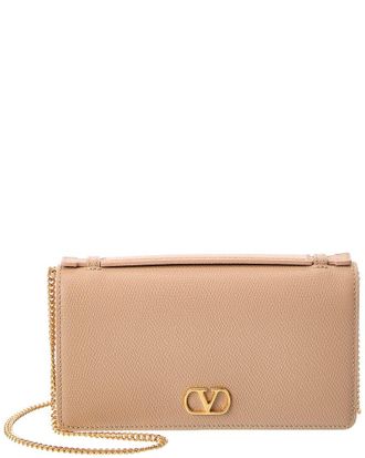 Valentino Vlogo Signature Leather Wallet On Chain
