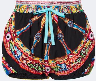 Dolce & Gabbana Shorts Carretto in popeline di cotone