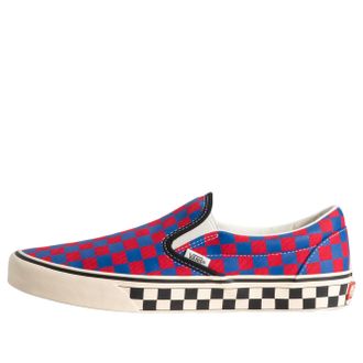 Vans Classic Slip-On Checkerboard Red Blue VN000DAHRDB