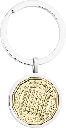 Generic 60th Birthday Threepence Coin Keyring - 1966 Brass Threepence coin for Mum, Dad, Brother, Sister, Auntie, Uncle or Grandparents