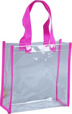 Generic Transparent Fashion Tote Bag Versatile Shoulder Carryall For Beach Gym Shopping And Travel (25 * 25 * 10cm)