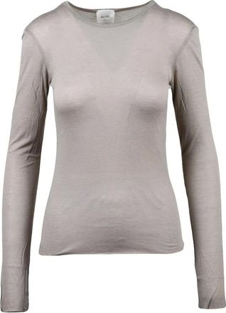 Alysi Tops, Dames, Grijs, XS, Wol, Sottogiacca Garzato