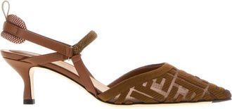 Fendi Brown Slingback Pumps