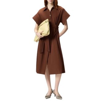 Pinko Abito Donna Pinko - Dames - Shirt Kleedjes - Bruin - XL - Kleedjes